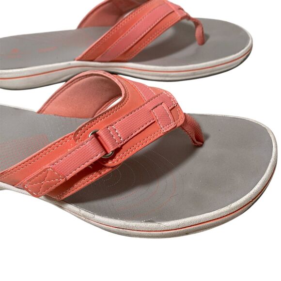 Clark's Cloud Steppers Sandals Soft Cushion Women's Coral Color Adjustable 10 M - Picture 2 of 7